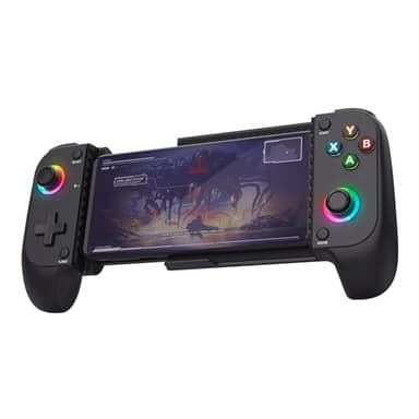 Trust GXT 735 Mylox Mando para Móvil Bluetooth, Iphone/Android / PS5 / Xbox, 12h de Juego, Doble Vibración, Iluminación LED RGB, Gamepad Inalambrico para Movil, Accesorios Gaming, Negro