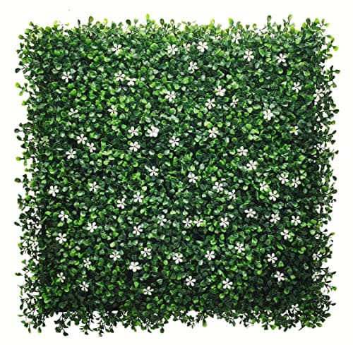 BONERVA | Jardín Vertical Artificial Jazmín | Pack 4 Piezas 50x50cm (1m²)| Planta Artificial decoración para hogar, Oficina, Hotel, Restaurante | MAL1201