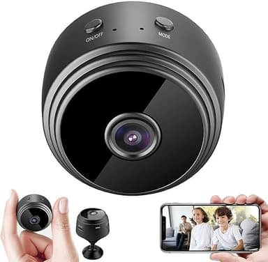 eCorvus Mini Cámara Espía Sin Cables WiFi: Cámaras Ocultas y Camufladas de Vigilancia para Coche, Interior y Casa. Grabación y Videovigilancia Móvil por Internet, Spy Camera para Espiar y Vigilar