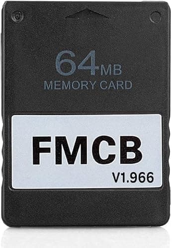 Aukuoy Free McBoot Card v1.966 PS2 Memory Card 64MB para Playstation 2, Plug and Play, lo Ayuda a iniciar Juegos en su Disco Duro o Disco USB