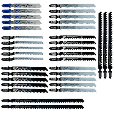 Nutabevr 35 Profesional vástago en T hojas de sierra de calar Basic, para Láminas de acero, accesorios Sierra de calar, para madera y metal, T118A/T144D/ T101BR/T101AO/T111C/T744D/T344D