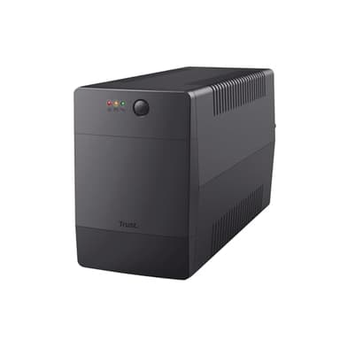Trust Paxxon SAI PC 1000 VA Sistema de Alimentación Ininterrumpida, 4 Tomas de Pared Schuko, UPS con Batería Incorporada, Protección Incorporada contra Sobrecarga o Descarga, Ordenador, Smart TV