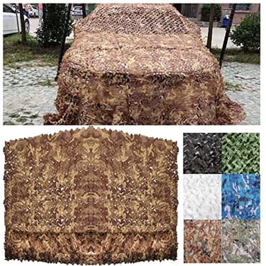 ZHJSHOU Red De Camuflaje para Exteriores,Malla Camuflaje Sombra para la Caza,Toldo Camuflaje Protección Visual para Jardín, Ocio, Camping, Fiestas, Bares, Decoració,Desierto,3X4m/9.84x13.12ft