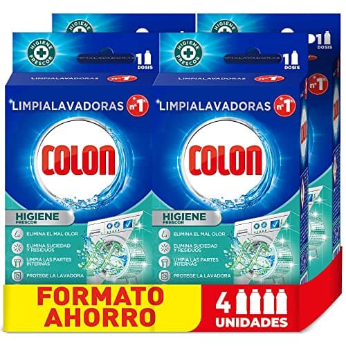 Colon Limpialavadoras Higiene - Limpia la lavadora y elimina malos olores, x4 Higiene