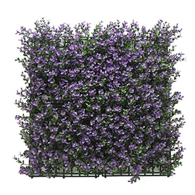 BONERVA | Jardín Vertical Buxus Lavanda | Pack 4 Piezas 50x50cm (1m²) | Planta Artificial Decorativa para hogar, Oficina, Hotel, Restaurante| MAL1203