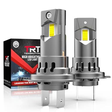 Tongruiting Bombillas LED H7 Para Coche, 36000LM, 110W, 6500K, Blanco Frío, Luz Alta y Luz Baja, Tamaño Mini 1:1 H7 LED, Plug and Play, Reemplazo de Halógeno, Paquete de 2
