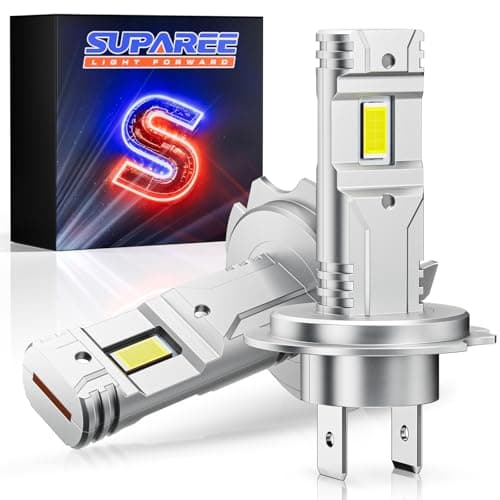 SUPAREE Bombilla H7 LED Lampara LED H7 6500K Luces LED H7 Canbus 1:1 Tamaño de Halógena 30000LM 700% Brillante IP68 Impermeable Plug y Play 2Pcs