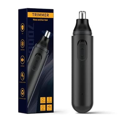 Cortapelos Nariz y Oreja Profesional Indoloro,Recortador Pelos Nariz Vello Facial,Quita Pelos resistente agua USB recargable,IPX7 Impermeable Fácil de Limpiar