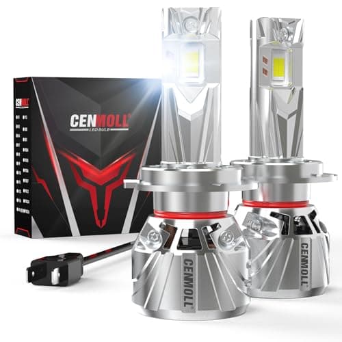 Cenmoll Bombilla H7 Led, 140W 36000LM 700% de brillo ángulo de haz ajustable de 360 grados, 6000K blanco frío Bombillas H7 Led Canbus 12V 24V controlador Canbus integrado Plug & Play, 1 par